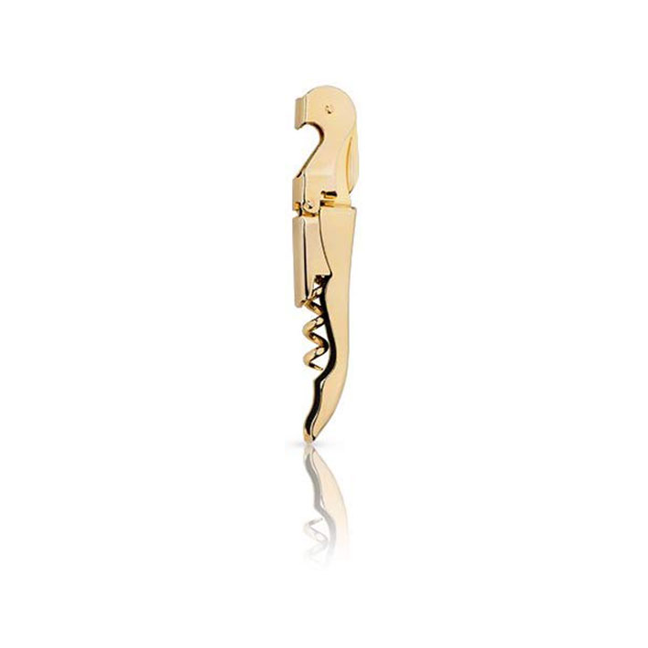 A gold corkscrew. 