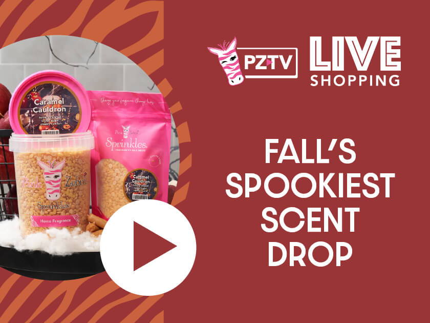 Fall's spookiest scent drop promotion for live shopping event.