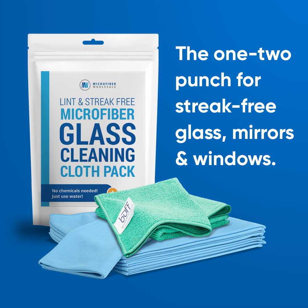 Streak free glass cleaning kit