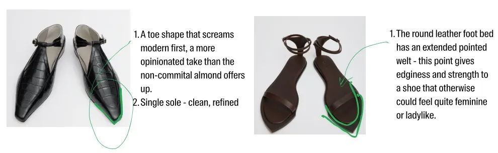 Two pairs of shoes with instructions for use and adjustments.