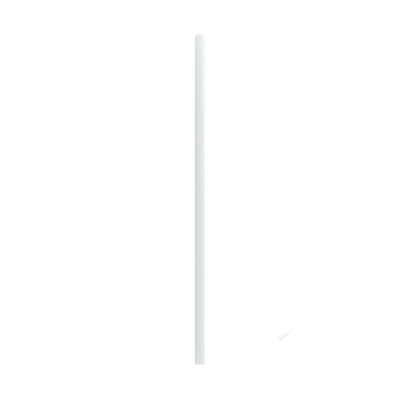 A white paper straw