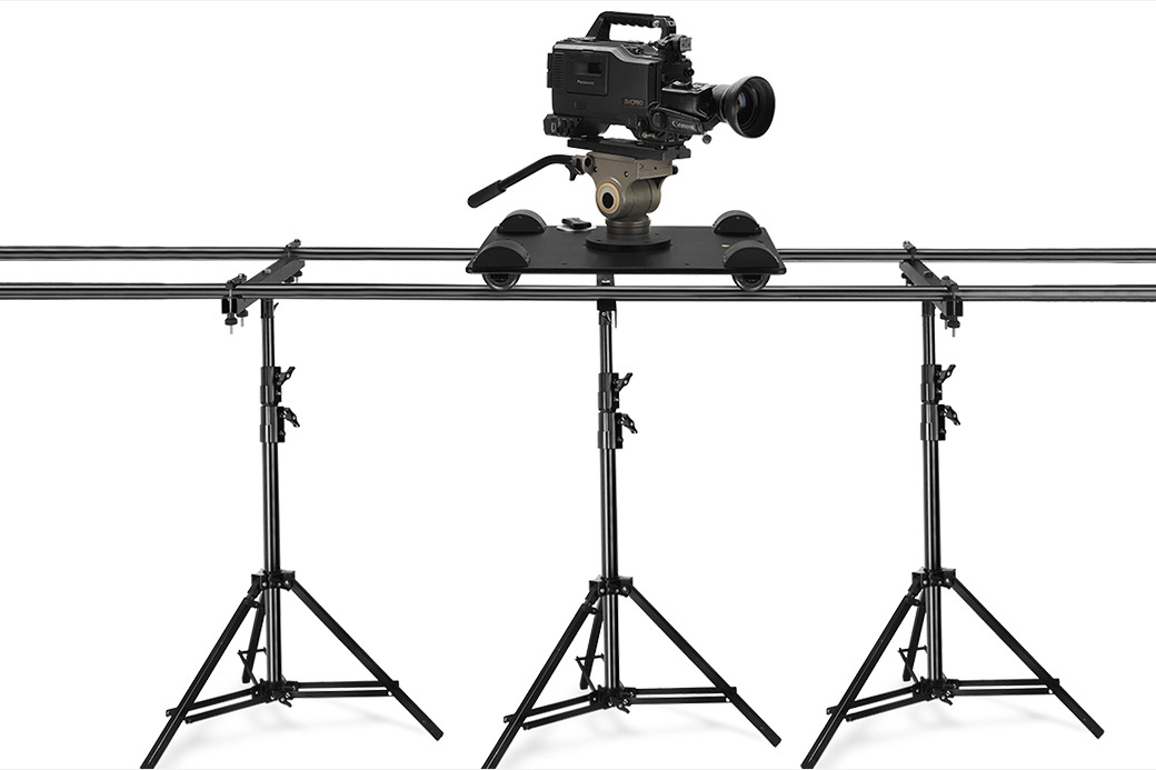 Proaim Polaris Pro Low-Profile Video Camera Dolly w Universal Track Ends | 800lb Payload