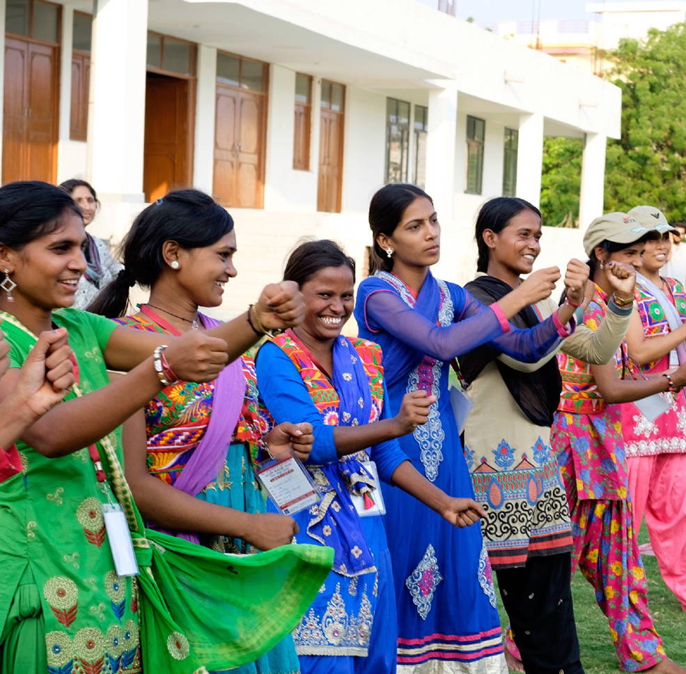 Indian women who have been helped by the Butterfly Effect.