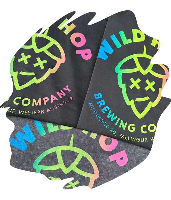 Dark charcoal garments with multicolour specialty ink screen printed 