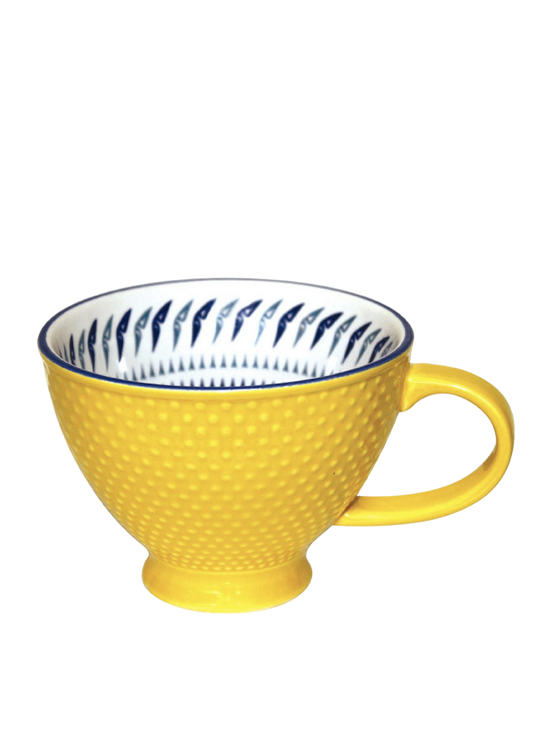 Porcelain Art Mug - Hummingbird (Yellow)