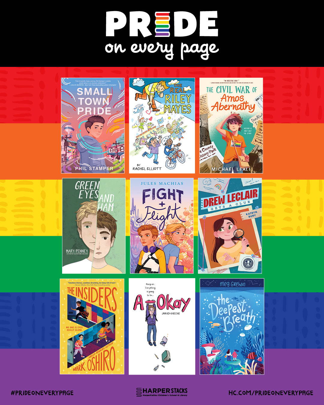 Pride on Every Page Middle Grade Books