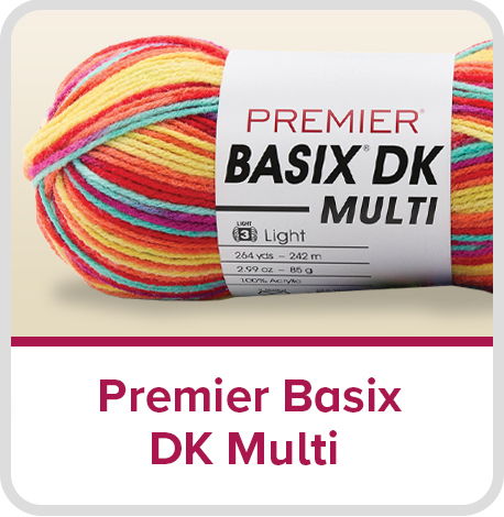 Colorful yarn labeled 