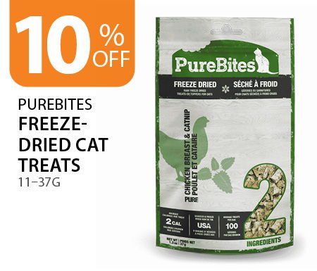 10% off PureBites Freeze-Dried Cat Treats 11–37g