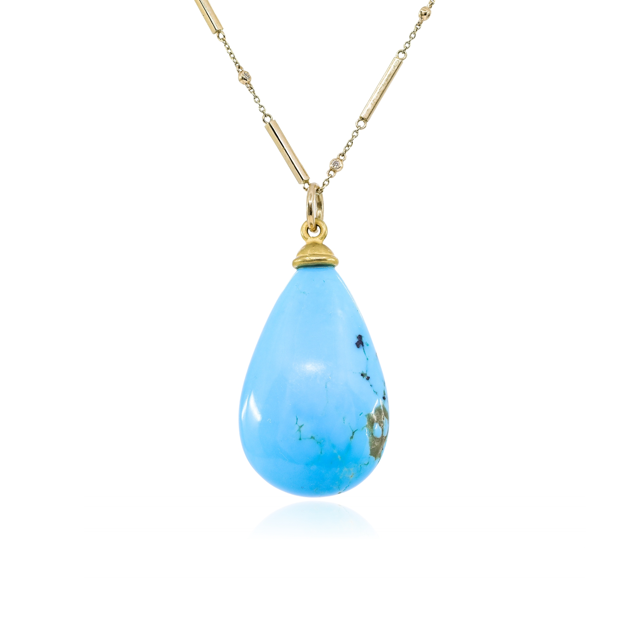turquoise teardrop pendant by Nina