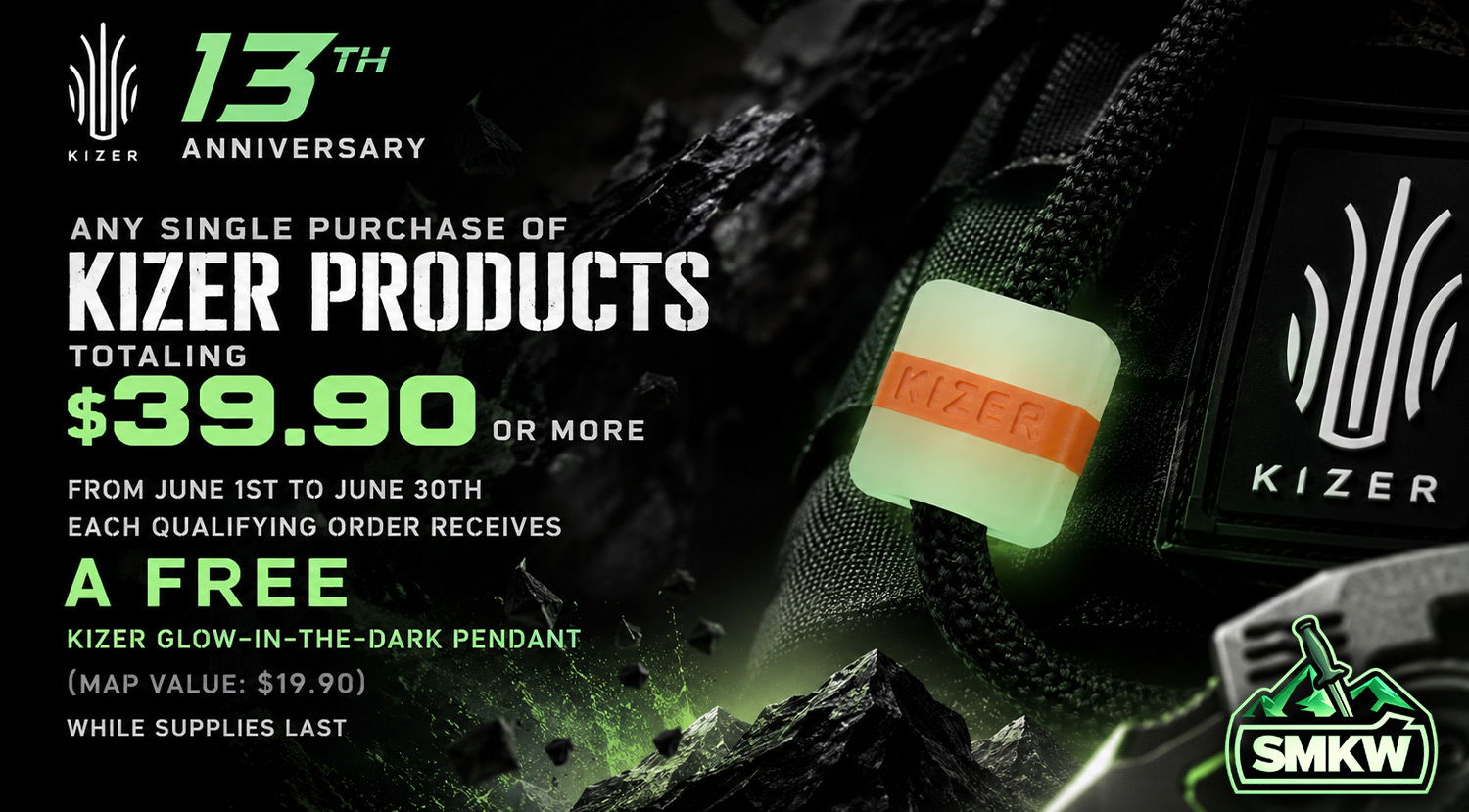 Kizer's 13th anniversary promo purchase $39.90 of Kizer and get a free gift on your order.