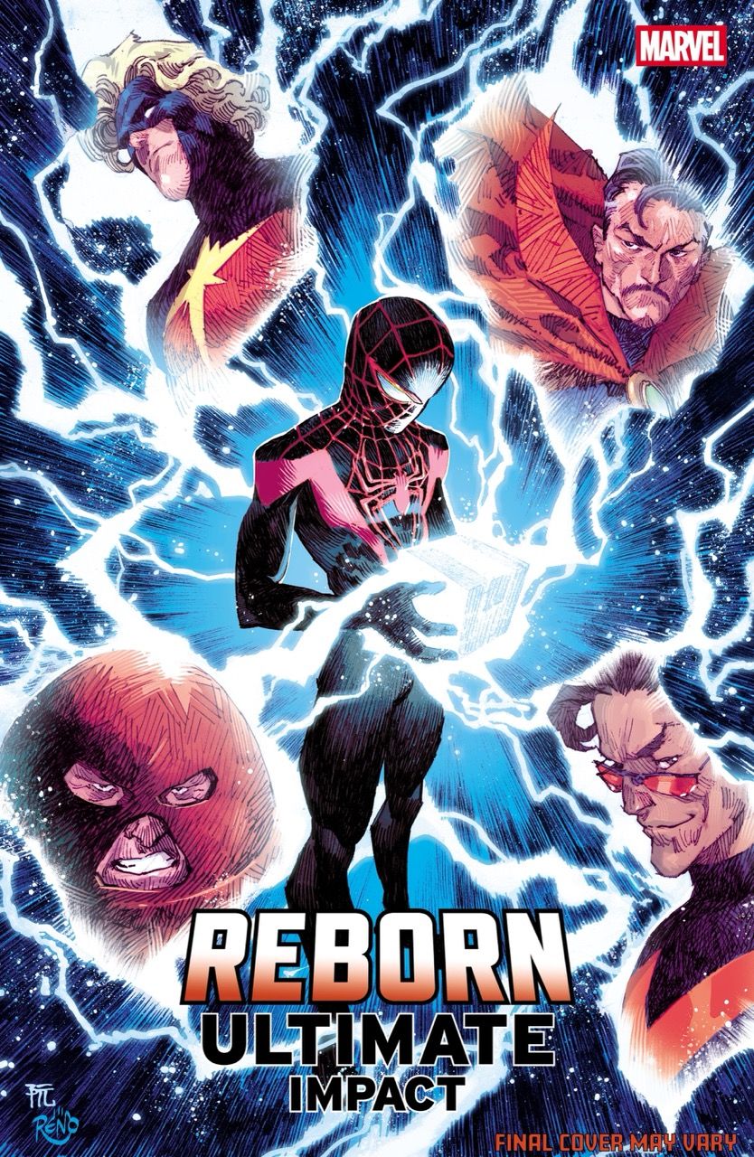 Comic cover featuring characters surrounded by energy, titled 