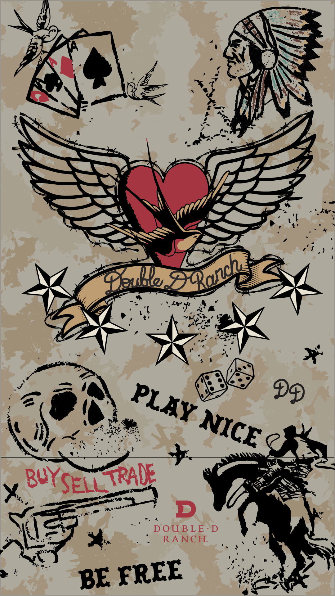 Heart on My Sleeve phone background.
