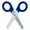 A pair of scissors showing how our suits fit