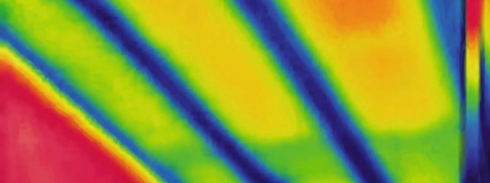 Thermal imaging detail showing temperature differences linked to moisture detection