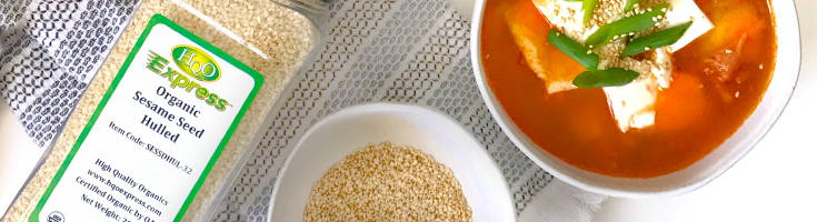 High Quality Organics Express Sesame seeds with Kimchi soup