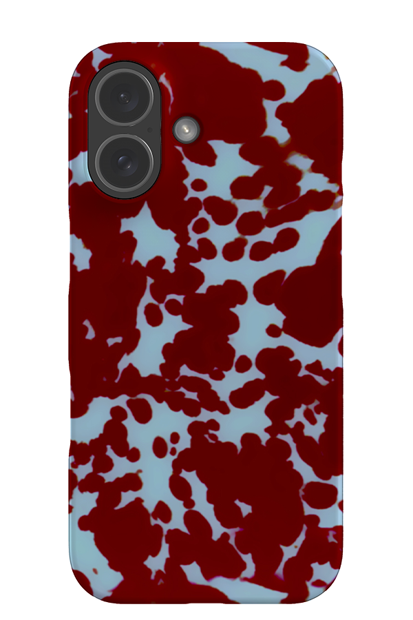Tortoise Phone Case with a red and blue tortoise shell pattern
