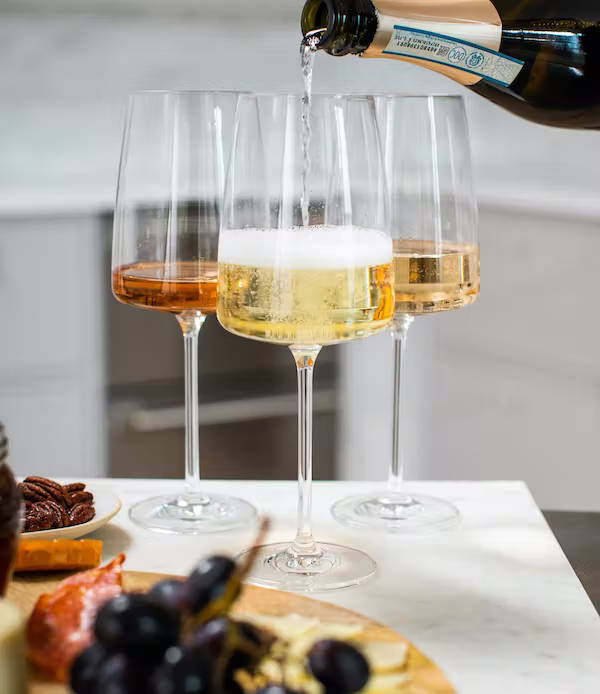 pouring champagne