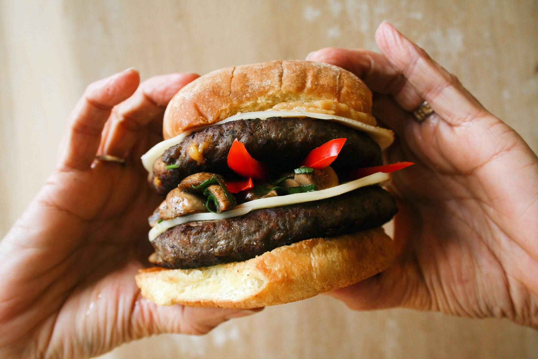 Blended Burger - grateful burger in hands