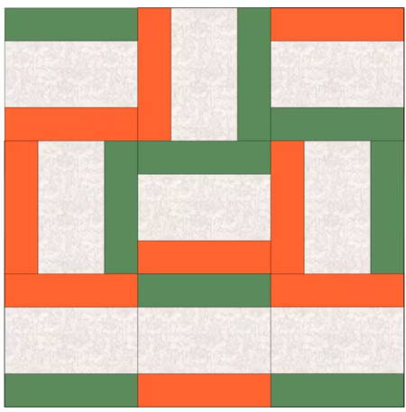 (Nine) Block Sewn In Three Rows