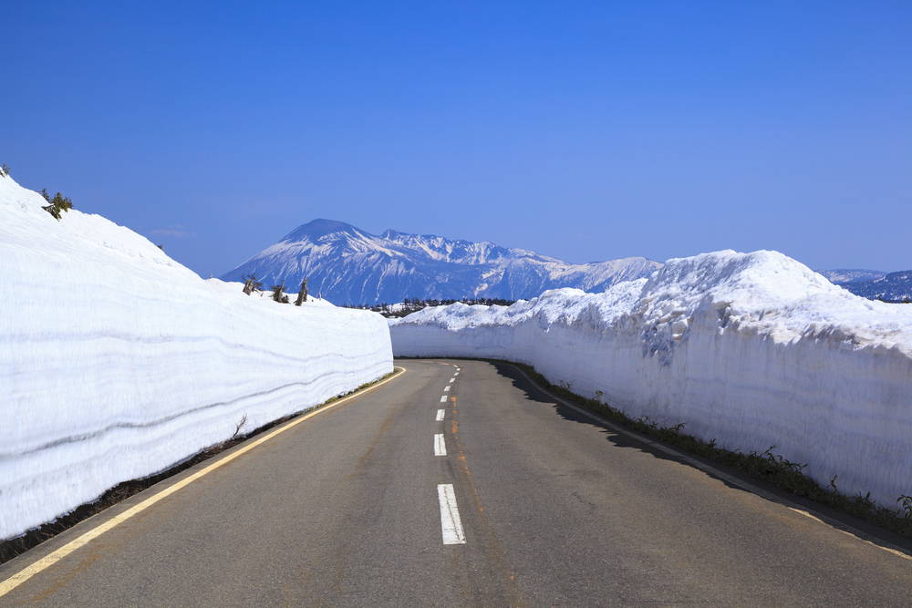 Akita Prefecture, Japan - snow corridor