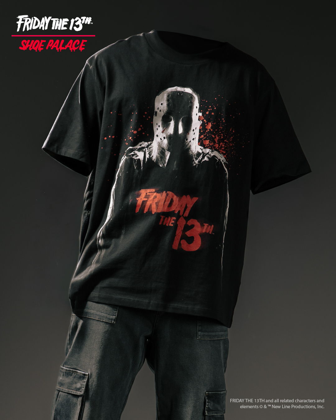 Black t-shirt featuring 