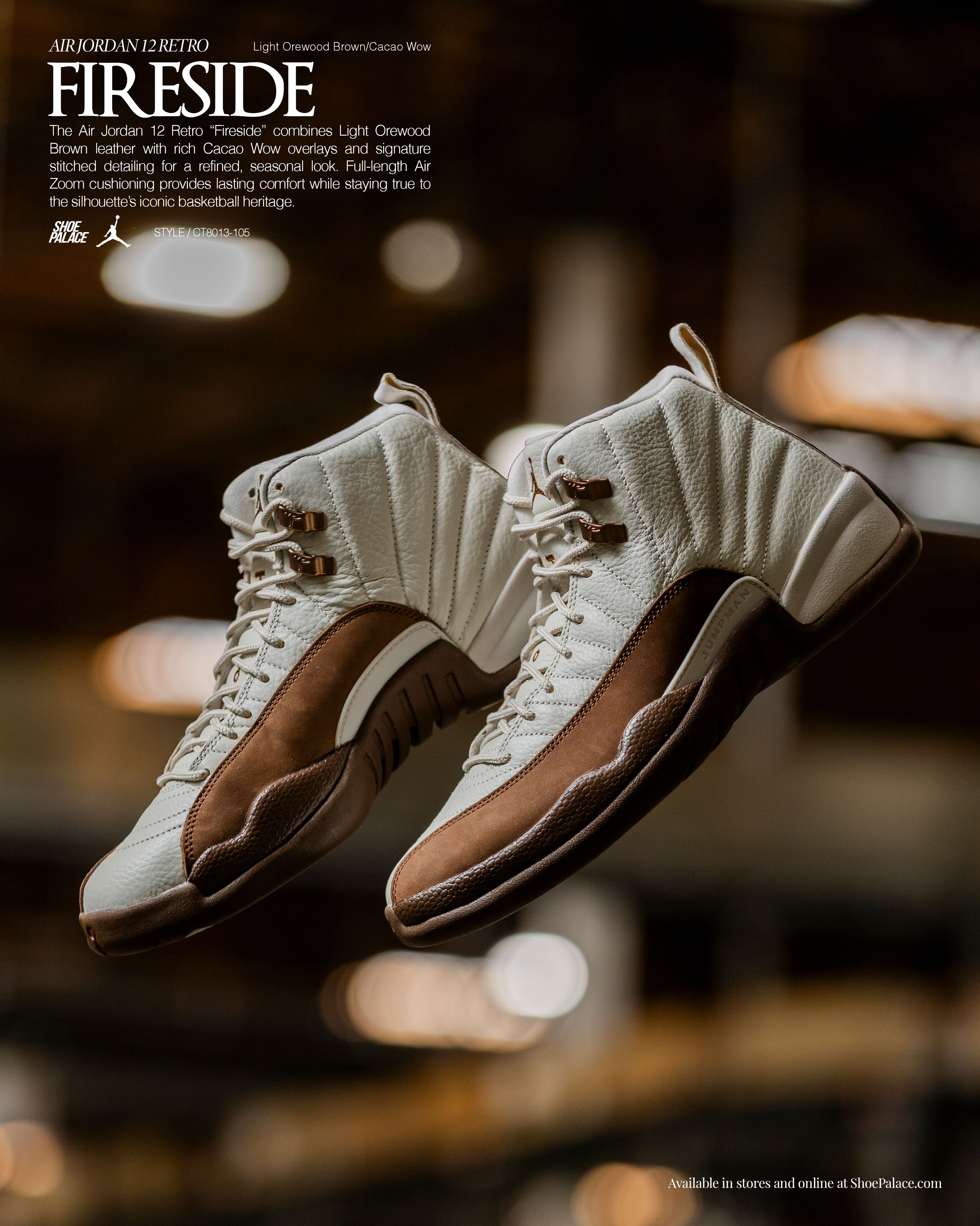 A pair of stylish sneakers displayed against a blurred background.