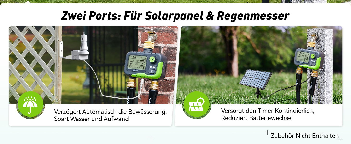 Zwei Parts: Für Solarpanel & Regenmesser.