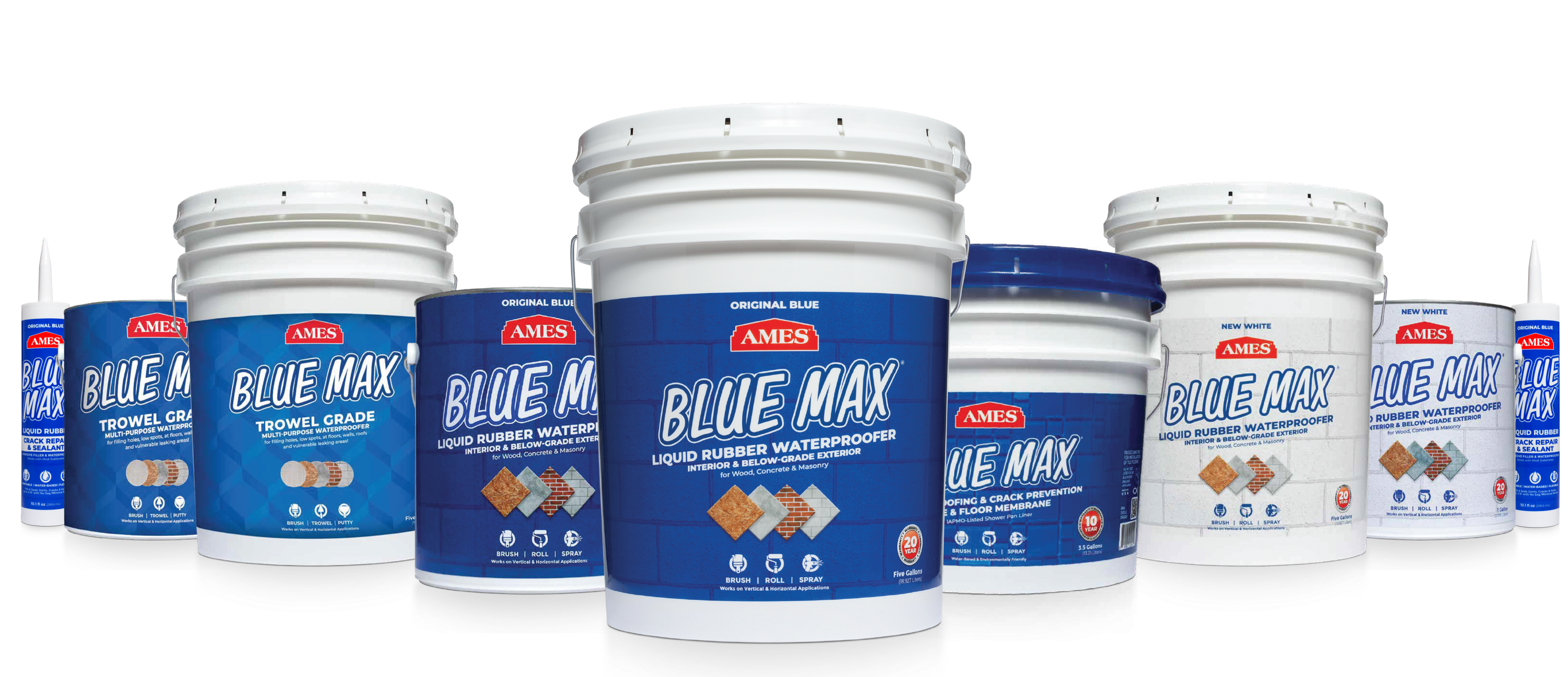  Ames Research Laboratories AMES BMX1WRG 1 galón Blue Max,  impermeable blanco, uso regular en interiores y selladores de hormigón  exterior por debajo de la calidad, pintura de casa y más. Caucho 