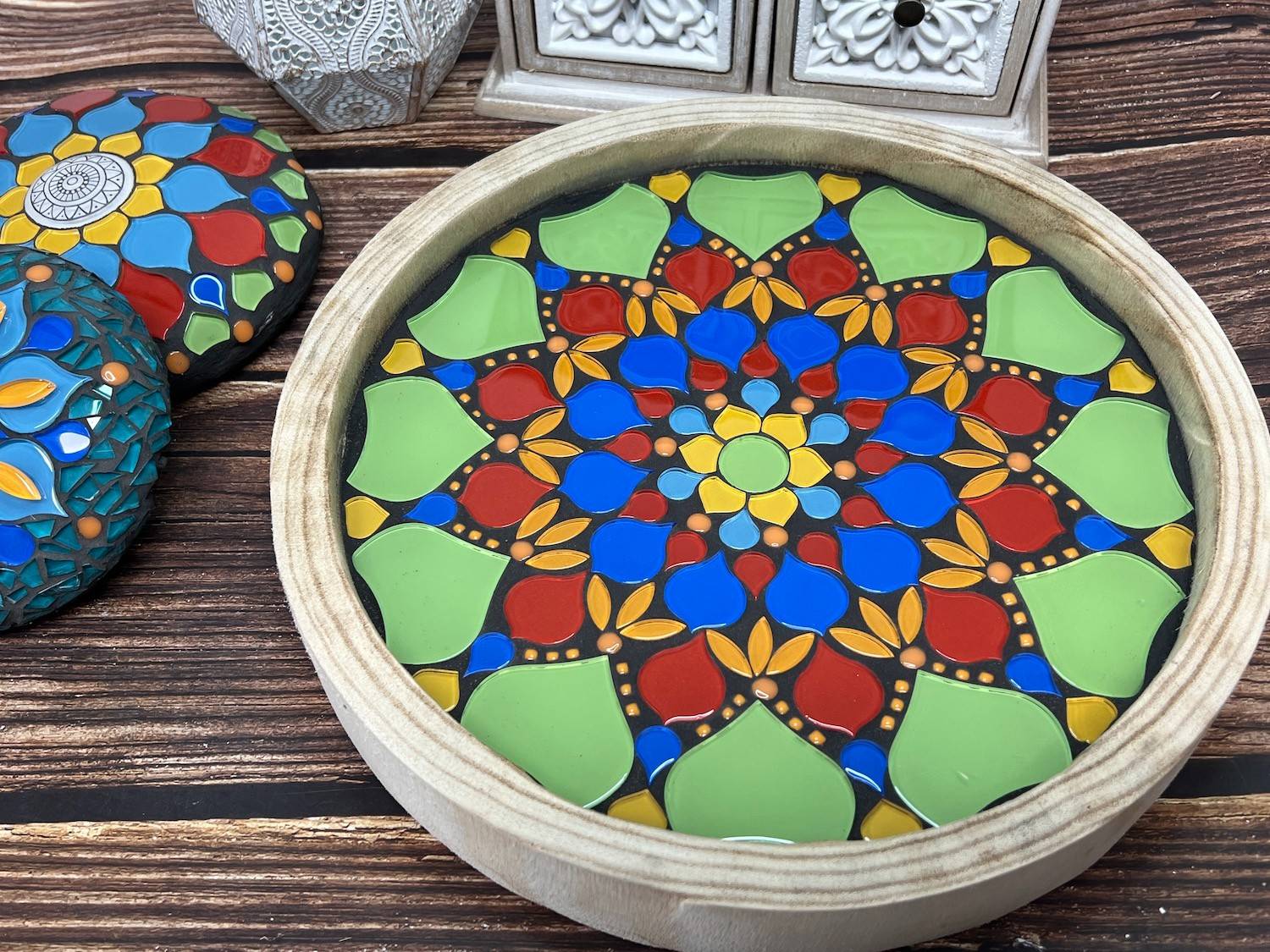 La Grande Mandala Mosaic Serving Tray
