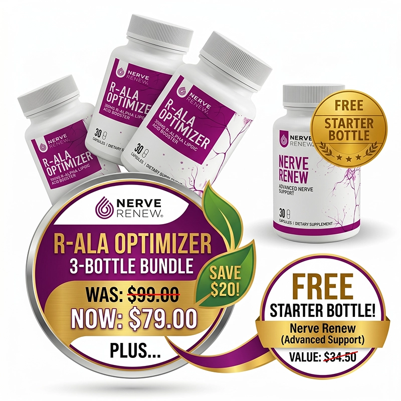 R-Ala Optimizer 3-bottle bundle promotion with free starter bottle offer.