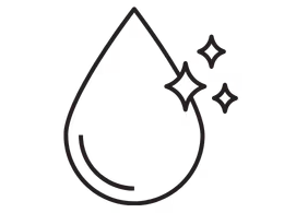 Water Drop With sparkles Icon