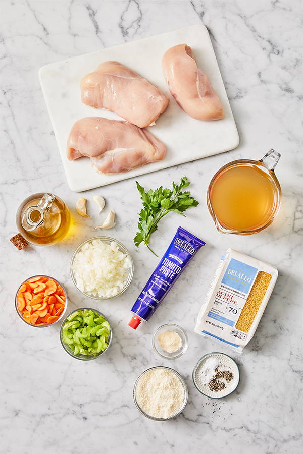 Ingredients for Chicken Pastina Soup