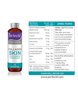 Perfectil Platinum Collagen Skin Drink Pack & Label