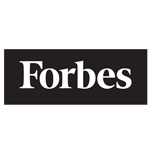 Forbes logo on a black background.