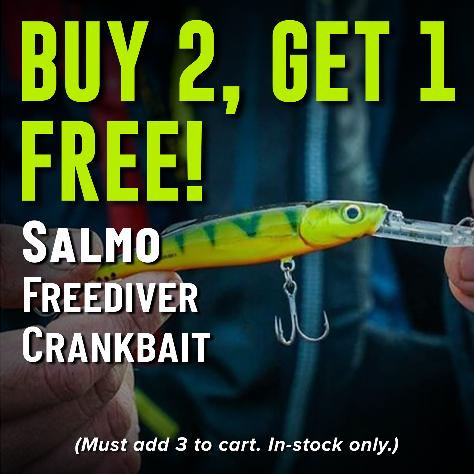 Buy 2, Get 1 Free! Salmo Freediver Crankbait (Must add 3 to cart. In-stock only.)