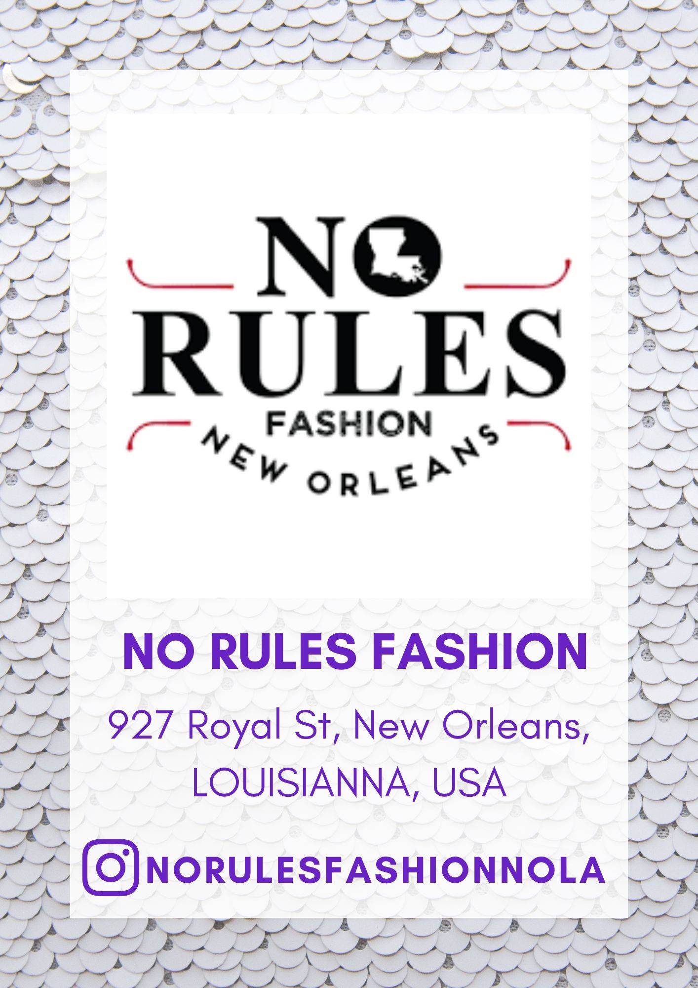 No Rules Fashion New Orleans Sea Dragon Studio Holographic Festival Clothing Retail Partner