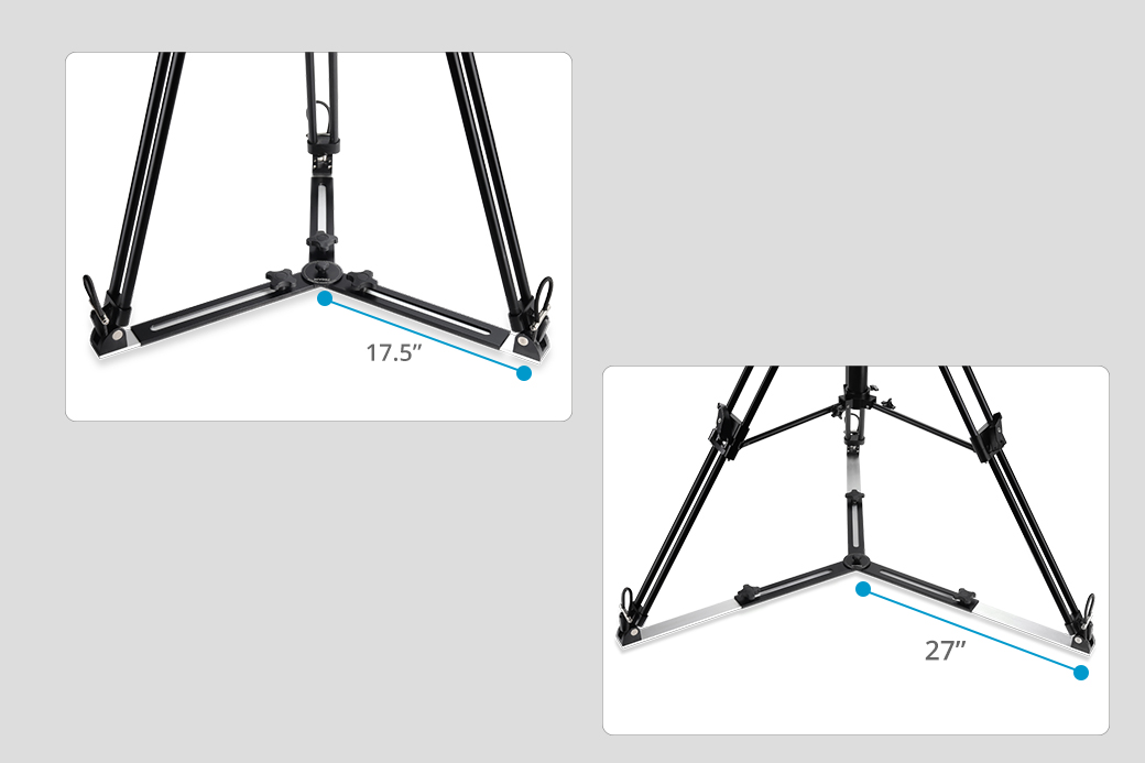 Proaim 5.6ft Air-Controlled Pedestal Stand with 100mm Bowl Camera Mount & Ground Spreader