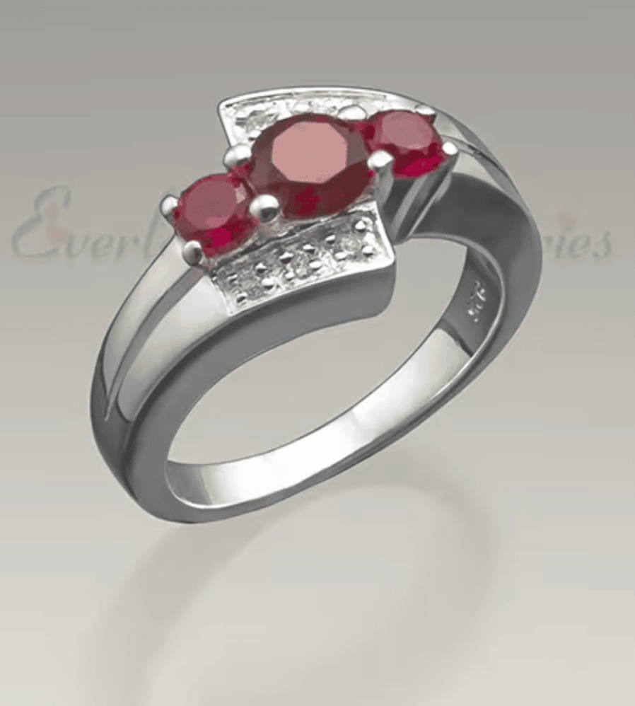 Sterling Silver Ladies Shimmer Ash Ring