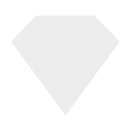 A simple gray diamond shape on a black background.