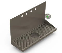 Wall Mounted Beer Trays with Built In Rinsers