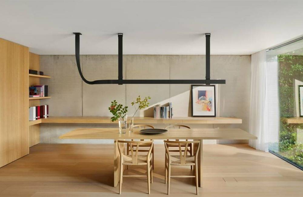 Belt Leather Wrapped Linear Pendant Light