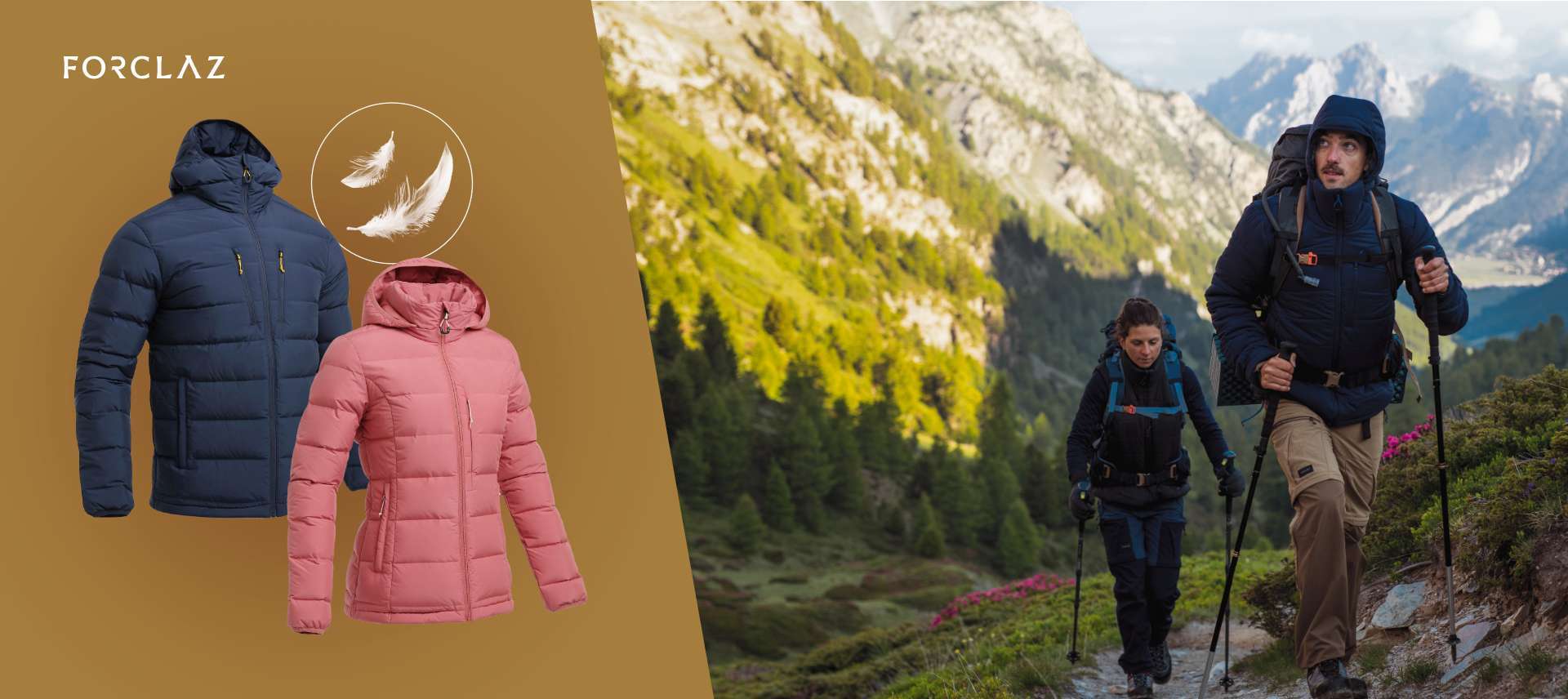 登山・ハイキング ダウンジャケット TREK500 軽量で保温性が高く、 冬でも快適なハイキングをサポート