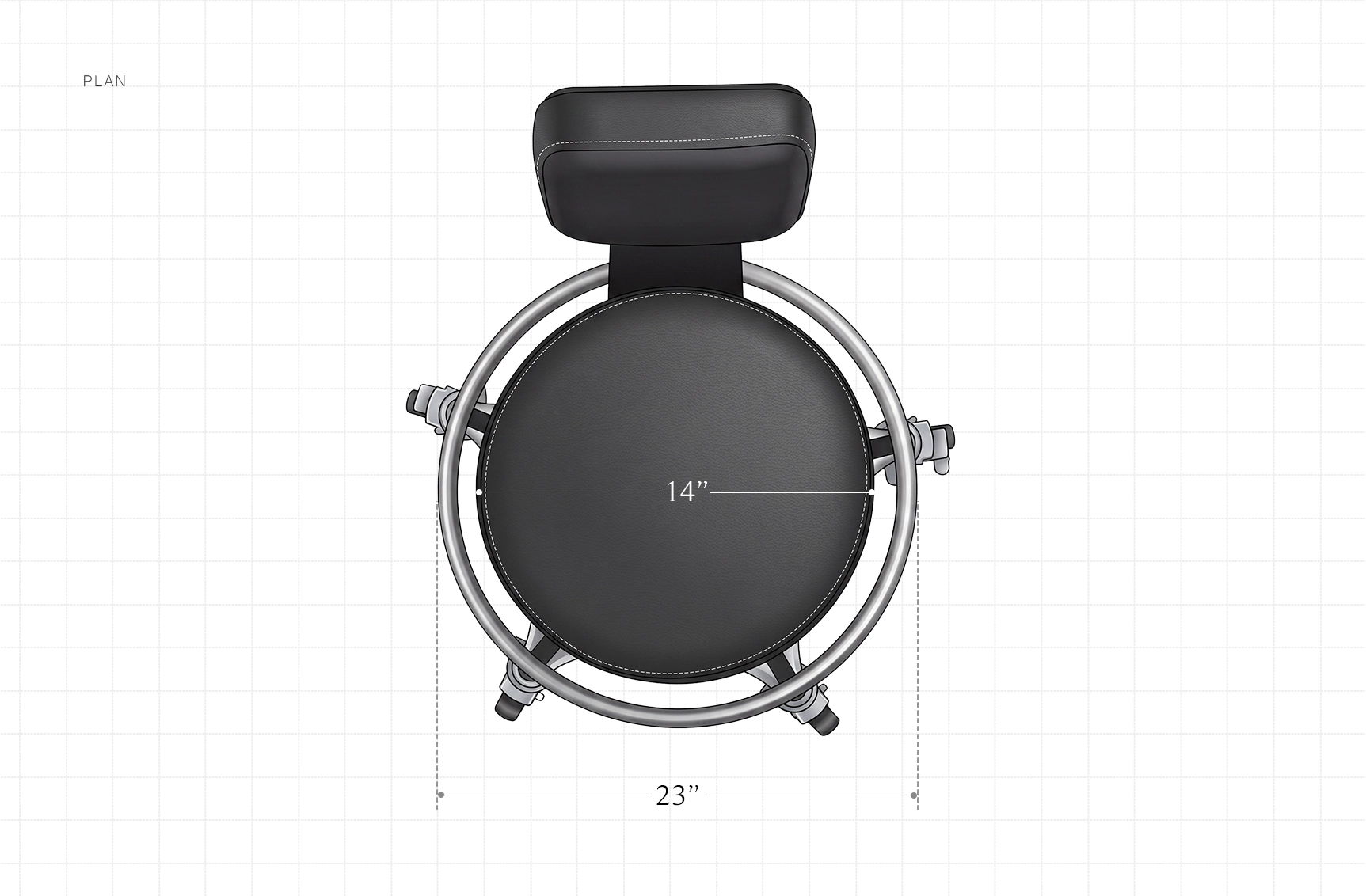 RYFA HI GT ROLLING SHOP STOOL