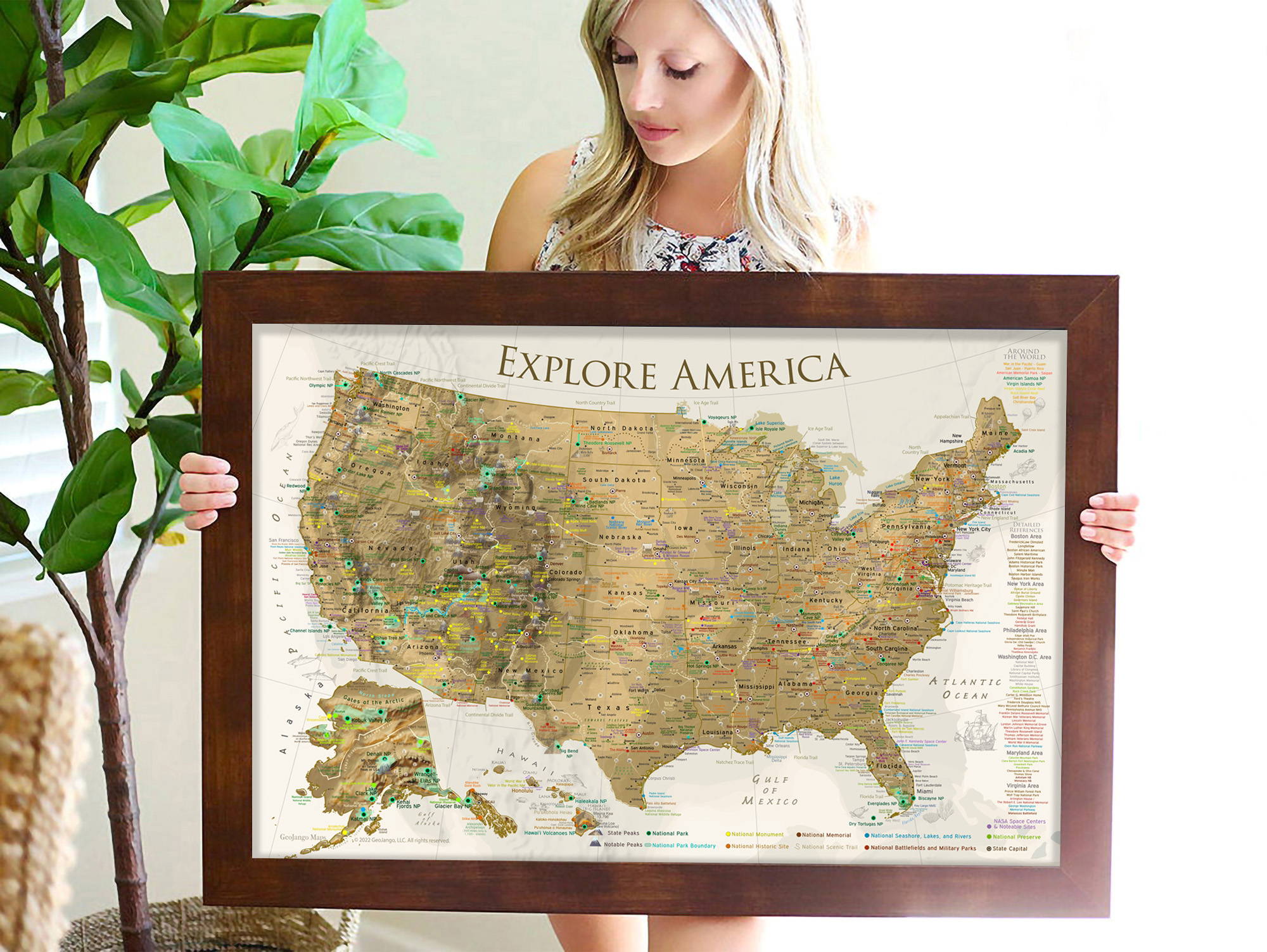 America map for walls