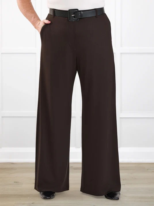 Close up of Miik's Samara wide leg pant