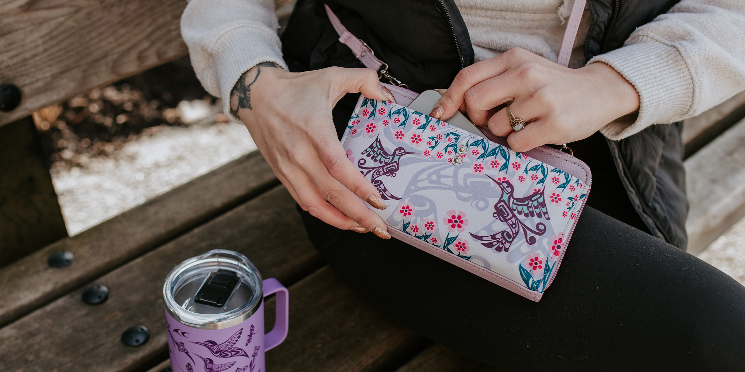 Smartphone Crossbody Bags featuring authentic Indigenous artwork — Native Northwest