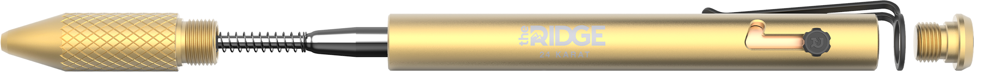 internal parts and composition of the Ridge Bolt Action pen