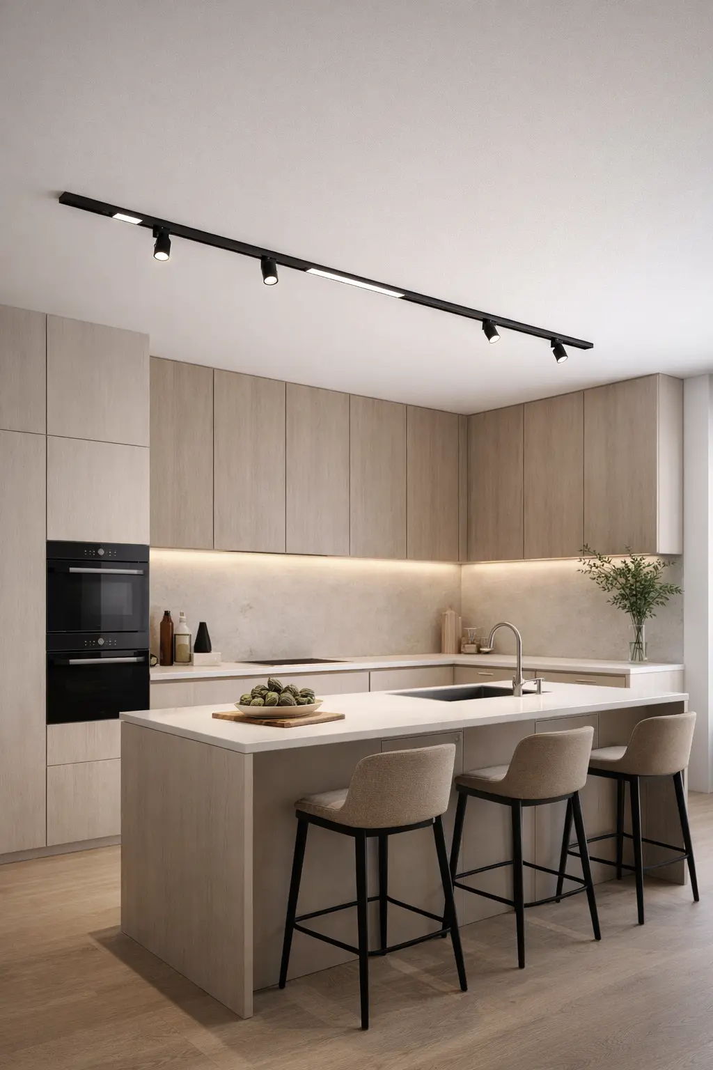 Sistema magnetico 48V per illuminazione cucina con faretti orientabili GISLED