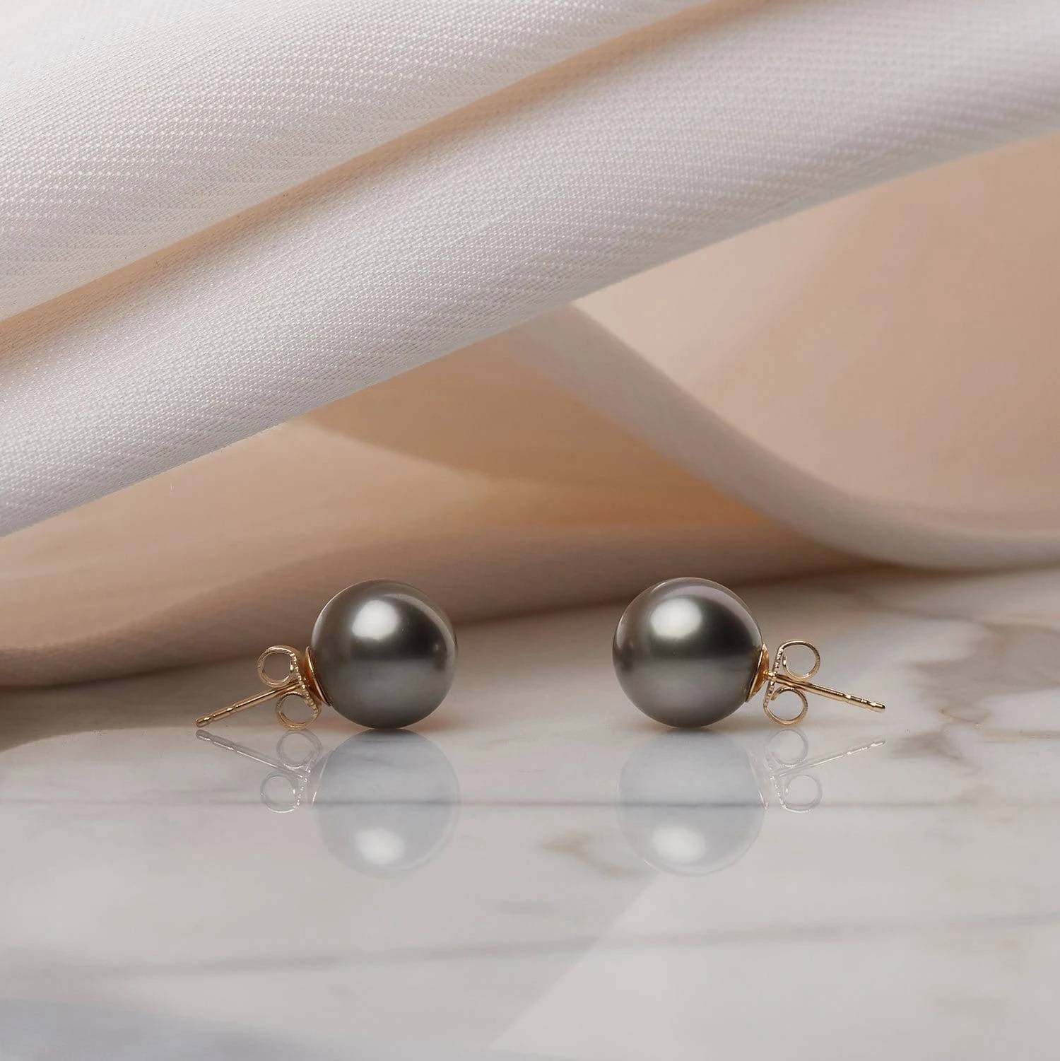 z2502 20" 12mm round Tahitian black FW pearl necklace mabe