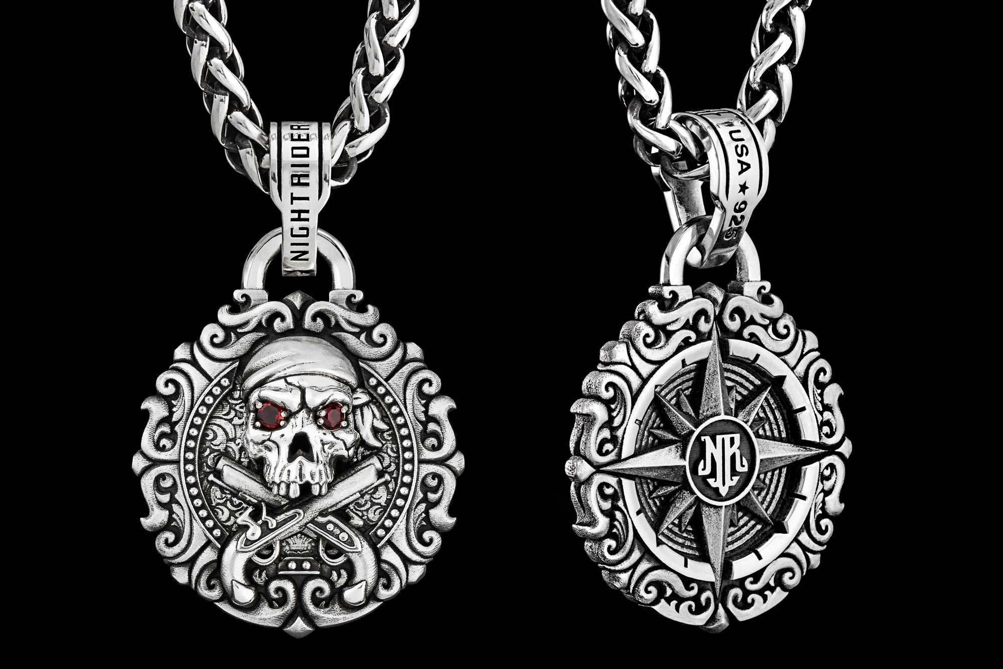 Old Salt Pendant by NightRider Jewelry - Front and Back